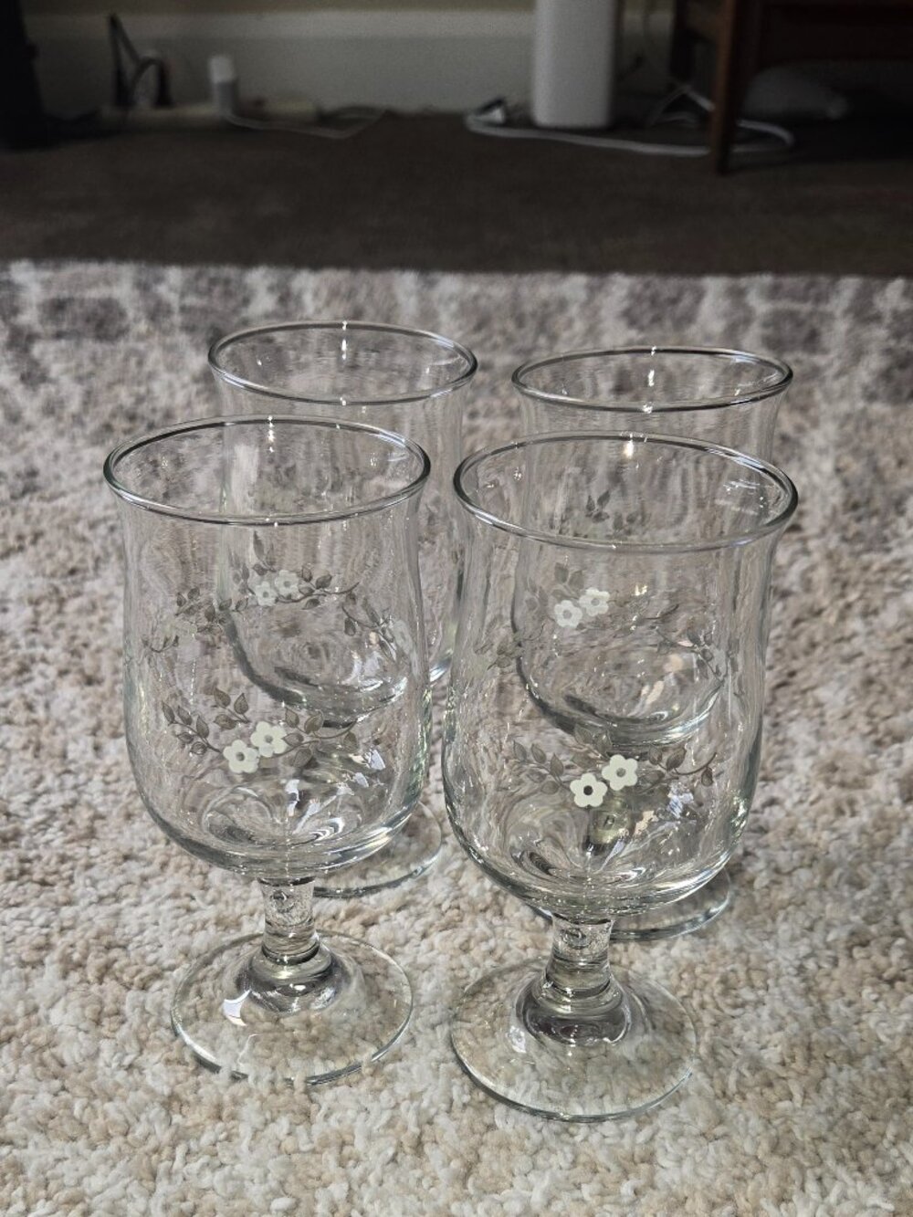 Pfaltzgraff Heirloom Goblets Vintage Set of Four